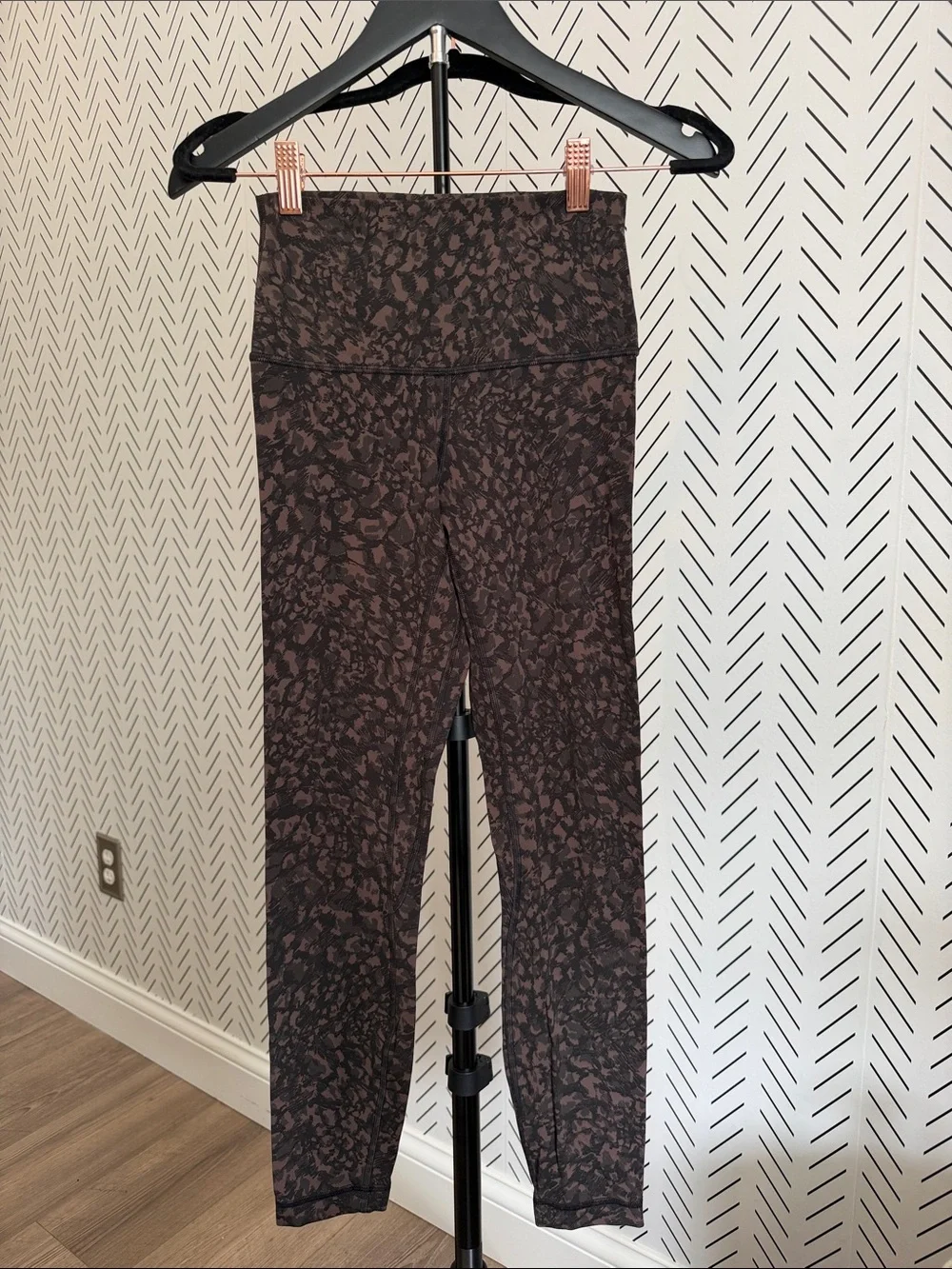 lululemon athletica Brown Printed High-Rise Leggings